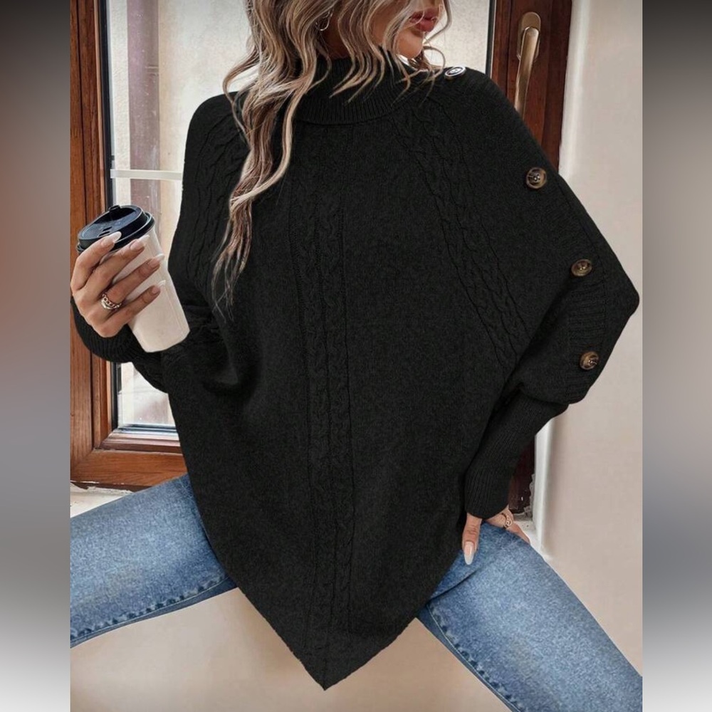 Boho Chic Poncho Kimono Scarf Wrap Shawl Cardigan - Picture 7 of 7